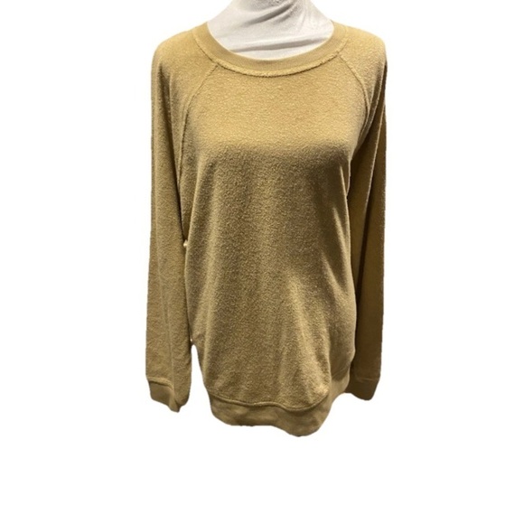 Wonderly Sweaters - New Nwt Wonderly Yellow Tan Sweater Top Athleisure XL $54 Crewneck Autumn Fall